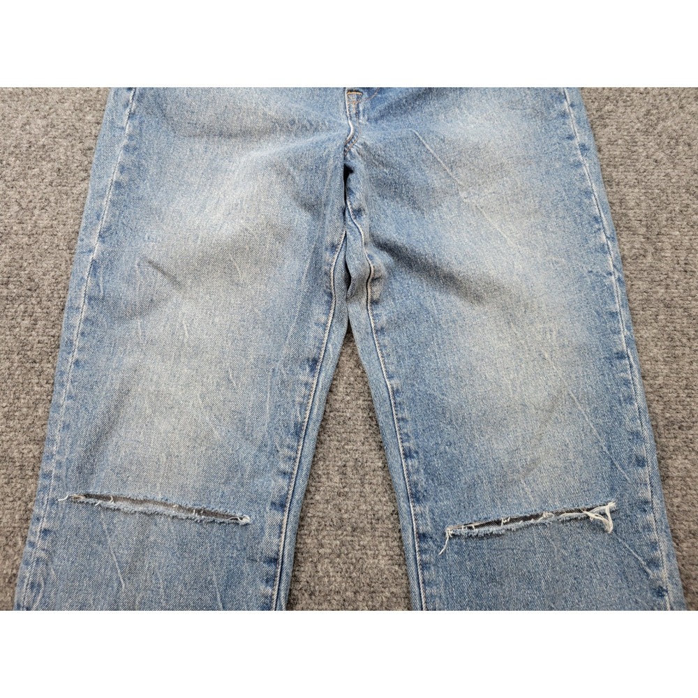 Blank NYC The Baxter Ribcage Straight Leg Jeans Embroidered Distressed Blue 24 - Picture 10 of 15